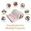 Pastel Gnome Couple Swing Throw Blanket Warm Throw Lightweight Cozy Flannel Cover for Living Room Christmas Valentine's Day Gift