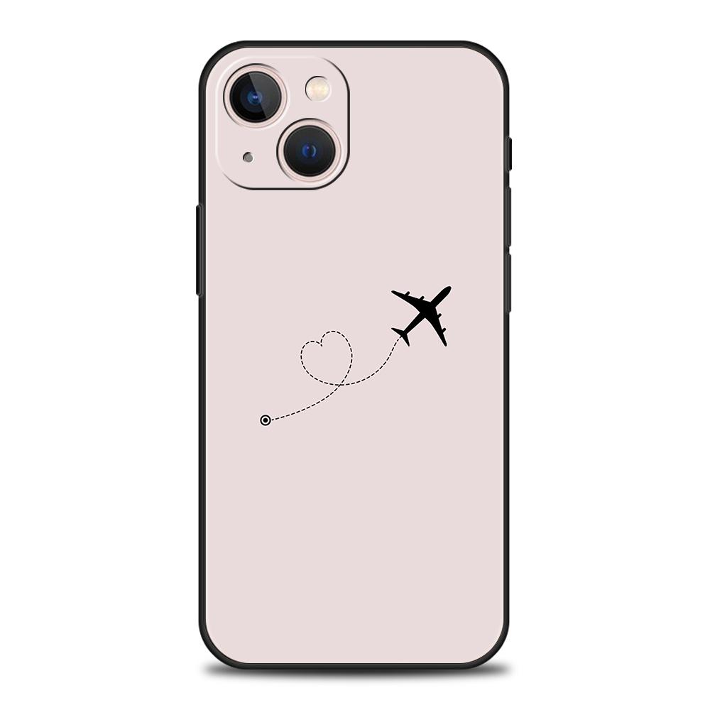 Роскошный мягкий чехол из ТПУ для iPhone 17 Air 16E 16 11 15 14 Pro MAX 12 13 7 8 Plus X XR XS SE 2022 Чехол с узором самолета