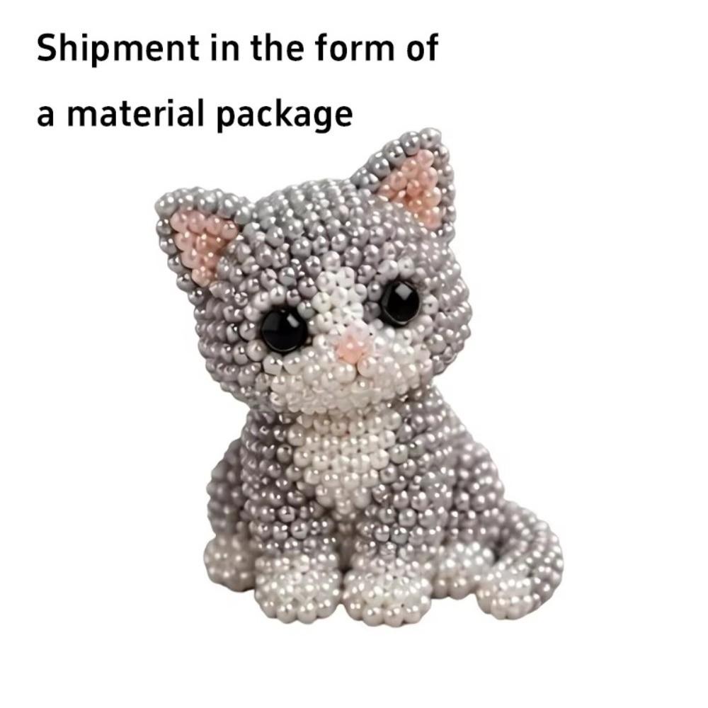 Craft 3D Beaded Animal Kit Animal Shape DIY Bead Craft Kit DIY 3D Beaded Ornament Set  Home Decor