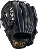 ZETT Youth Soft Steer Baseball Glove Black LL BJGB74550F (All-Around) (1900) Size