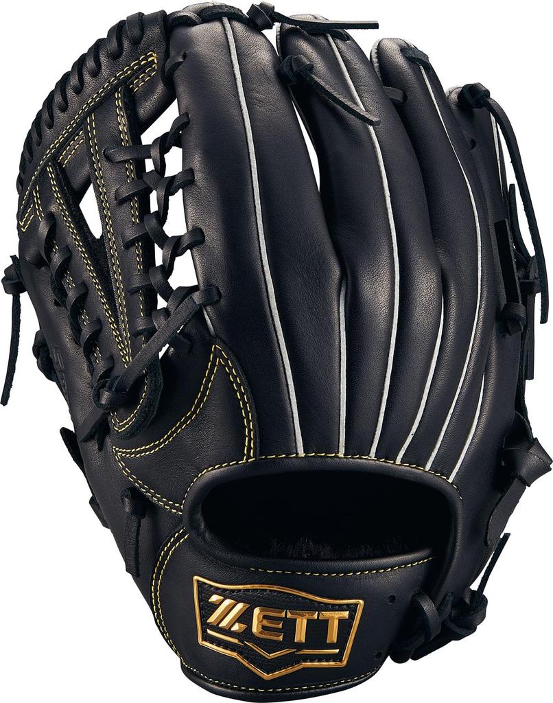 ZETT Youth Soft Steer Baseball Glove Black LL BJGB74550F (All-Around) (1900) Size