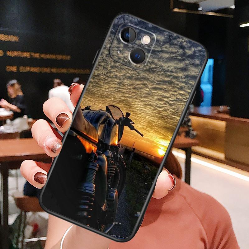 Модный чехол для телефона с изображением мотоциклиста для iPhone XR X XS Max 11 12 13 14 15 16 Pro Max Plus Задняя крышка