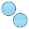 2PCS Diamond Car Coaster Water Cup Slot Non-Slip Mat Silica Gel Pad Cup Holder Mat Car Gadget Bling Car Accessories for Woman