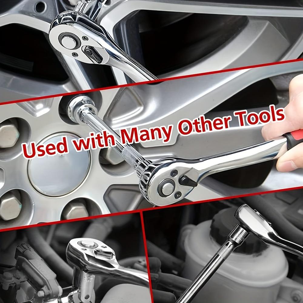 Набор трещоточных ключей из 3 предметов, 1/4", 3/8", 1/2" привод, трещоточный торцевой ключ, быстросъемный реверсивный 24-зубцовый приводной торцевой ключ