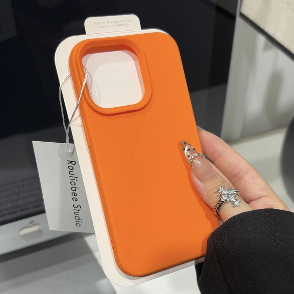 Креативный мягкий чехол с узором личи для Apple 15promax, 14Pro, 13, 12, 11 с превосходным дизайном и индивидуальным подходом.