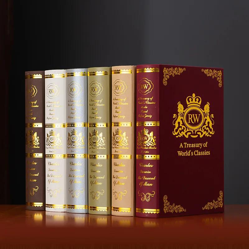 12 шт./комплект Винтажная модель фальшивой книги Украшение Имитация книжной декорации Реквизит для фотосъемки Книги Украшение для домашнего кабинета