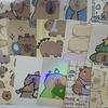 Кепка Снежная мечта Капибара Игральные карты (55 милых карточек с капибарами) - Подарок к поступлению в начальную школу