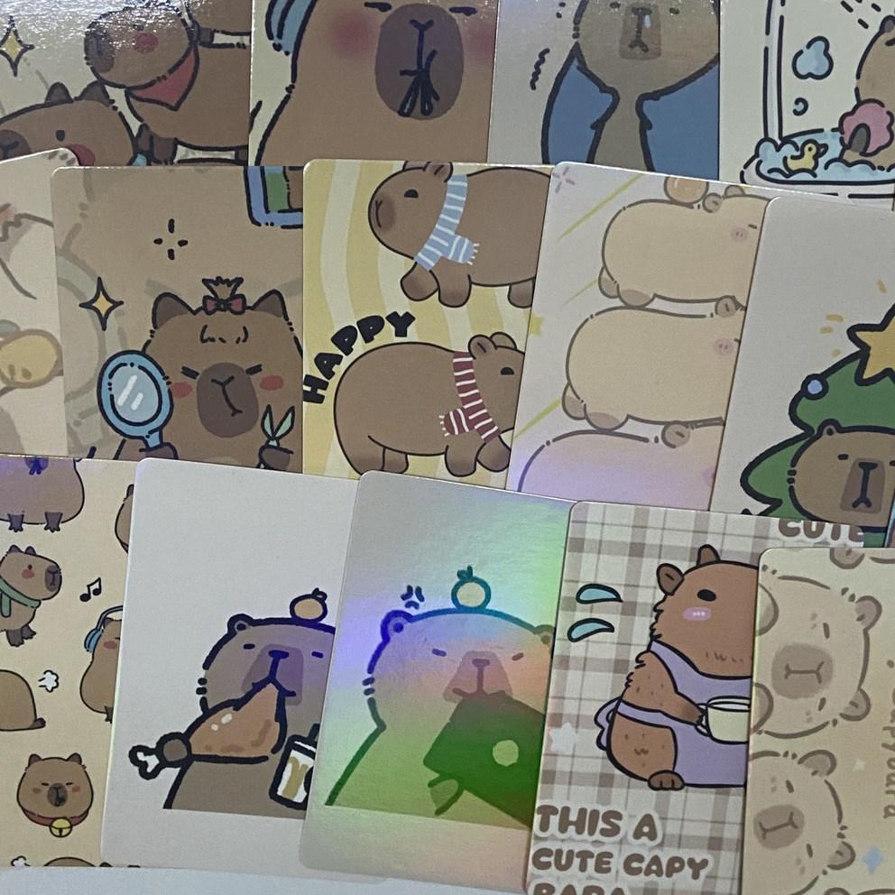 Кепка Снежная мечта Капибара Игральные карты (55 милых карточек с капибарами) - Подарок к поступлению в начальную школу