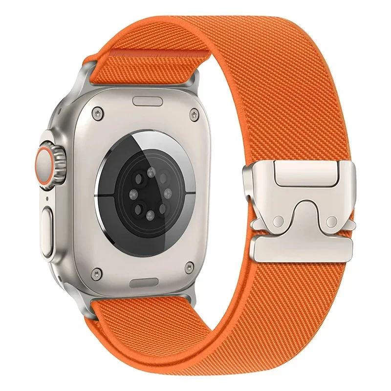 Парашютные ремешки для Apple watch 10 ремешок 46мм 42-41-45мм Ultra 2 49мм 44мм нейлоновый браслет iWatch Apple watch Series 9 8 SE 5 6 7