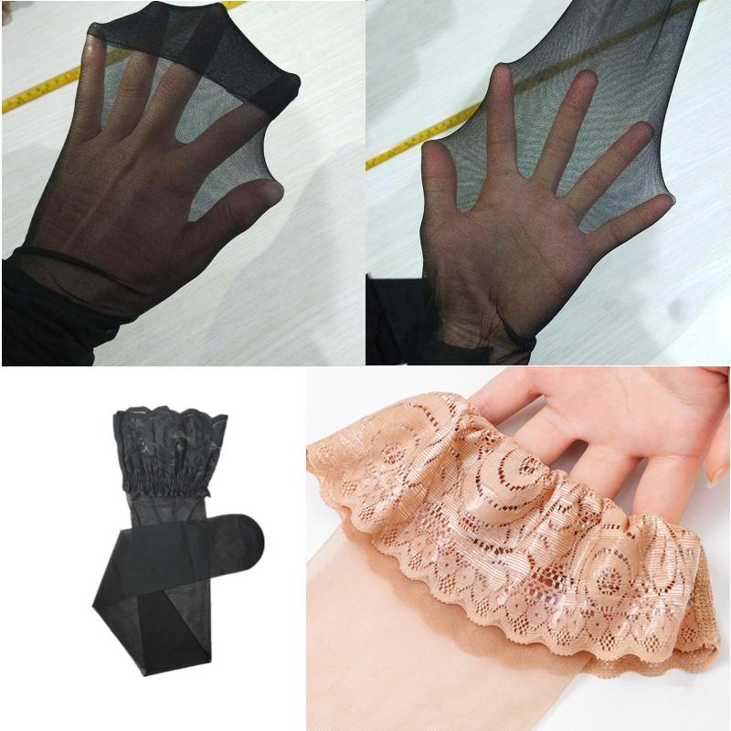 Прозрачные кружевные чулки больших размеров, женские чулки до бедра размера королевы с нескользящим силиконом