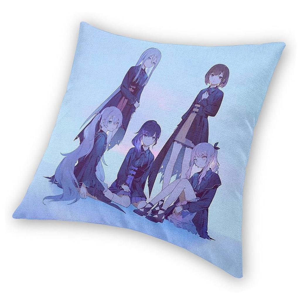 Sekai No Oto Project Sekai Square Pillowcase Polyester Linen Velvet Pattern Zip Decor Bed Cushion Cover