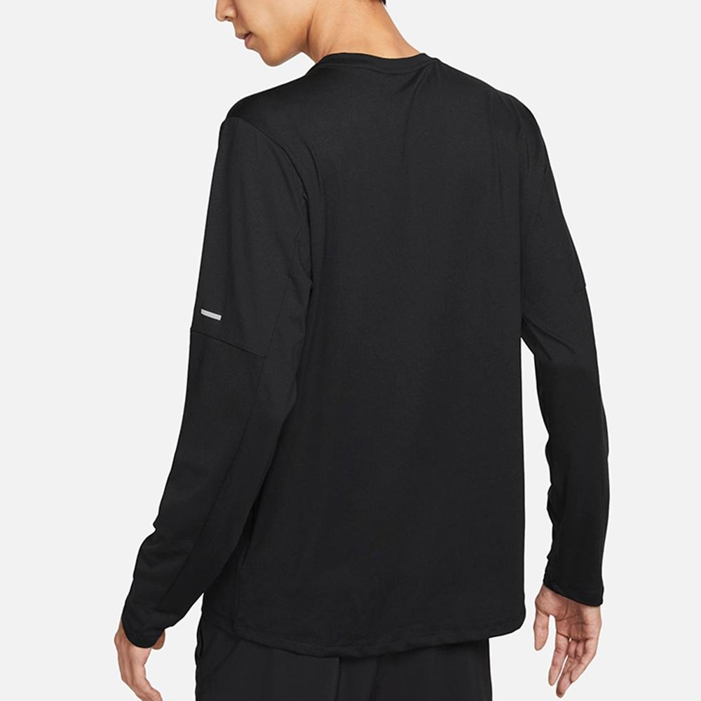 Nike Футболка для бега и тренировок с длинным рукавом со светоотражающим логотипом, облегающая, черная, для мужчин DD4755-010