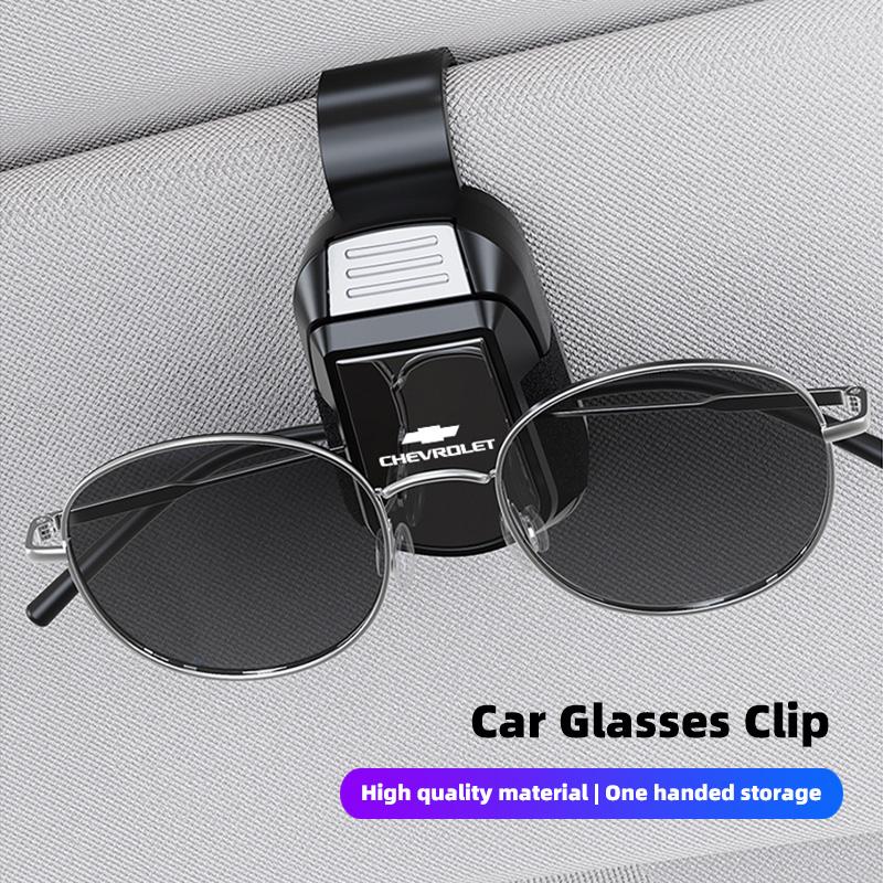 AABJV1 Car Sun Visor New Glasses Clip Card Clamp Ticket Holder For Chevrolet Corvette Montana TrailBlazer Silverado Traverse Camaro