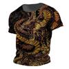Awesome Cool Dragon Graphic T Shirt Men's Clothing Round Neck Short Sleeve T Shirts 3D Printed Personality Street Wear Tee Top