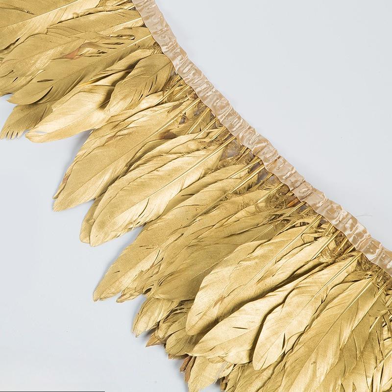 Selected High-Quality Gold-Sprayed Goose Feather Cloth With 15-20Cm Clothing Diy Color Wedding Accessories Clothing Accessories