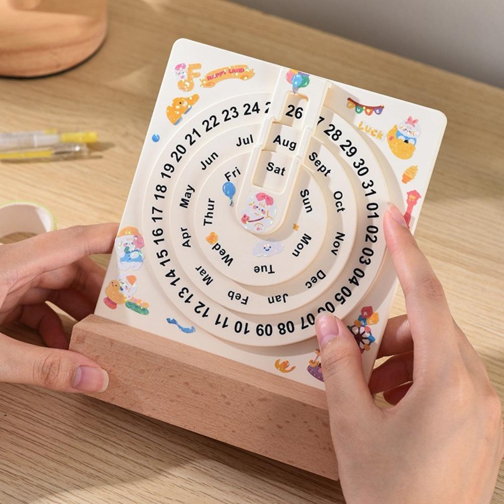 DIY Perpetual Calendar Handmade Desk Calendar Rotating Calendar  College Entrance Examination