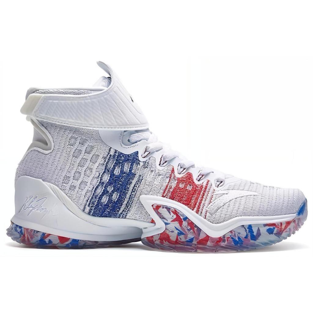 Anta KT3 Money Ball Game Ready Cushioning Breathable Rebound High top Basketball Shoes Men's White Blue Red 11811102-9