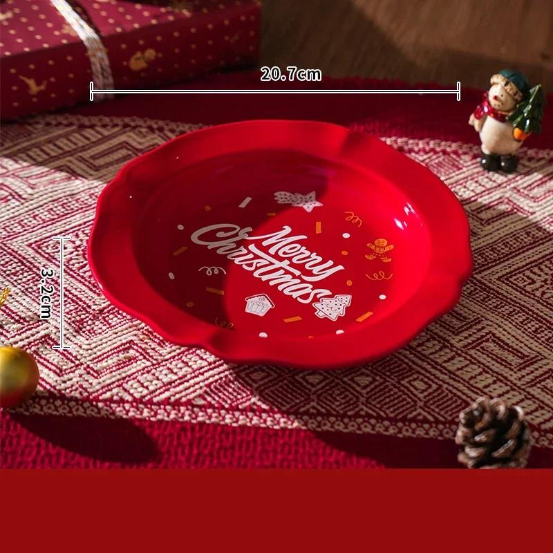 Креативный набор керамических тарелок в виде рождественской елки, изысканные десертные тарелки для ресторанов, изысканная салатная тарелка для завтрака, изысканная столовая посуда