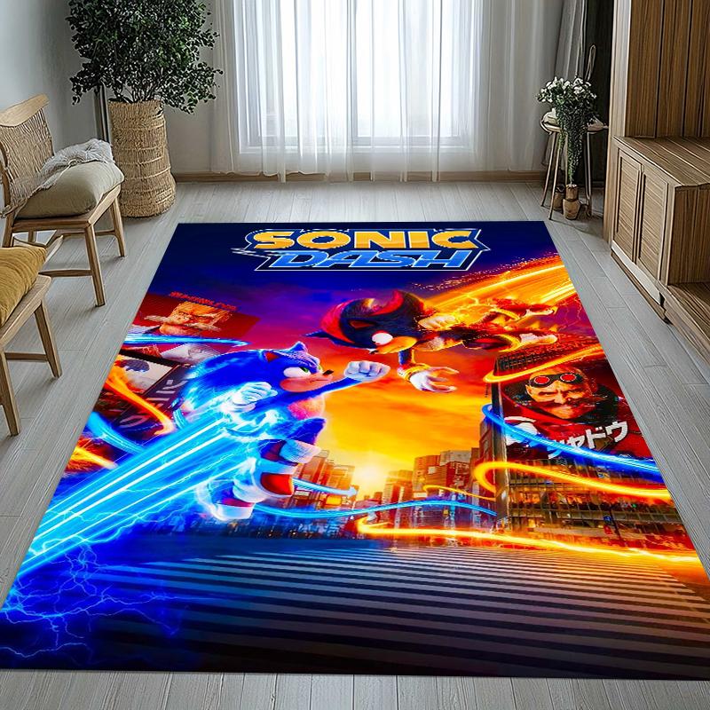 Ретро S-Sonic Мультяшные Игры Гостиная Нескользящий Ковер Мягкий Ковер для Спальни Детской Игровой Комнаты Дивана, Домашний Декор Придверный Коврик Подарок