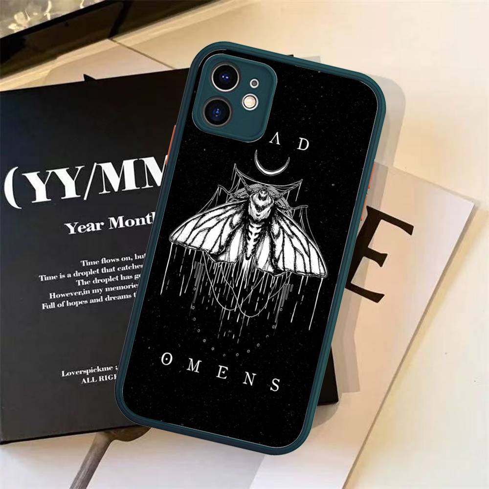 Чехол для телефона музыкальной группы Bad Omens для iPhone 16e 16 15 14 13 12 11 Pro Max X XS Max Plus Матовый Прозрачный