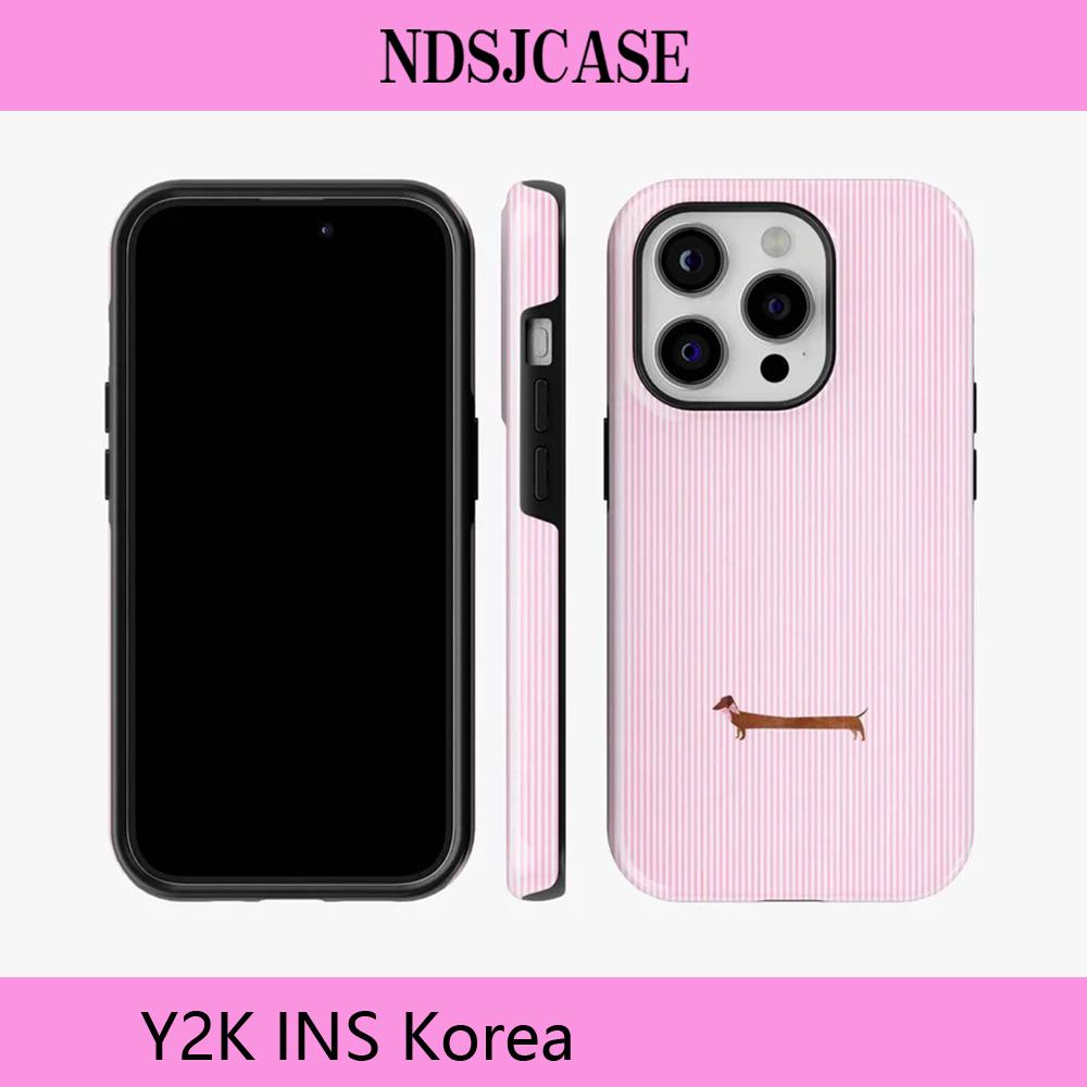 Роскошный чехол Clmj SWAG Doxie Love для iPhone 17 16e 16 15 14 13 12 11 Air Pro Max Plus, магнитная двухслойная задняя крышка