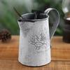 Lovely Iron Flower Bucket Ornament Flower Pot Multi Use Home Furnishing Decoration Simplicity Dried Flower Vase