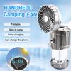 Camping Fan Portable Lighting Rechargeable Foldable Hangable Power Bank Lamp Handheld Lantern With Solar Charging