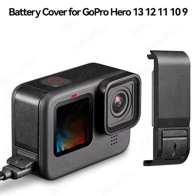 Портативная откидная крышка аккумулятора для GoPro Hero 13 12 11 10 9 Черная Съемная дверца крышки аккумулятора Боковой корпус с портом зарядки Type-C