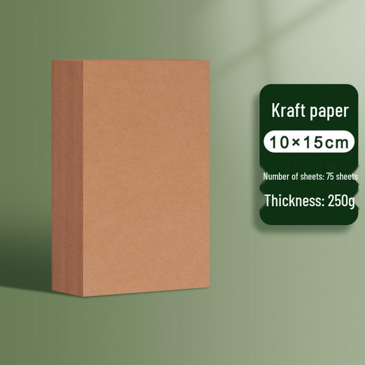 Kraft Paper Flashcard Set - DIY English Memory Cards for Notes, Journals & Doodles