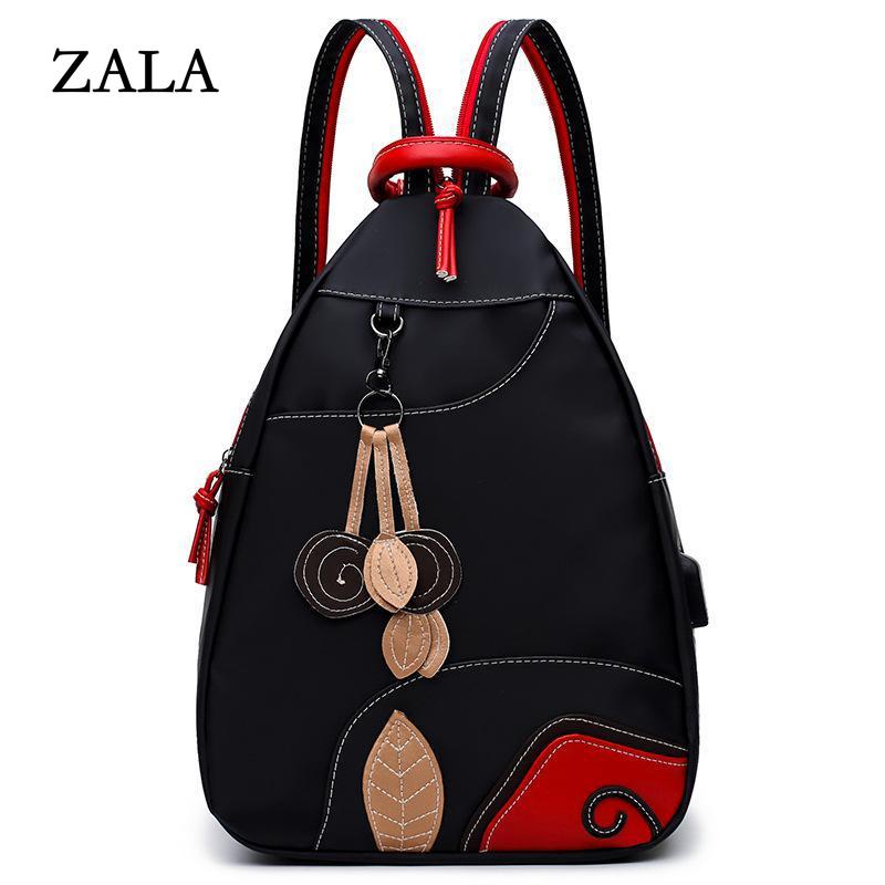 Винтажная сумка через плечо с вышивкой листьев, многофункциональный нагрудный женский кожаный рюкзак