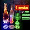 1 шт. Светящиеся наклейки на бутылки, огни 6 см, светодиодные лампы для подставок под стаканы для рождественского бара, KTV, свадебной вечеринки, коктейльных напитков, чашек, ваз, декора