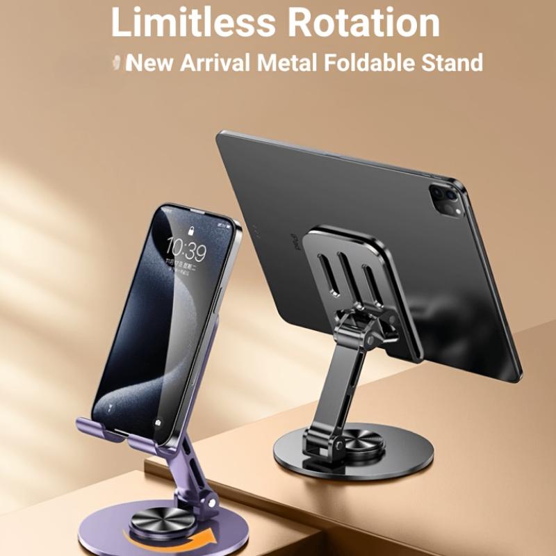 Цельнометаллическая вращающаяся на 360 градусов универсальная подставка для снятия стресса для телефона и планшета