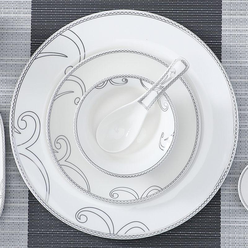 ZISIZ Керамический набор обеденных тарелок в европейском стиле