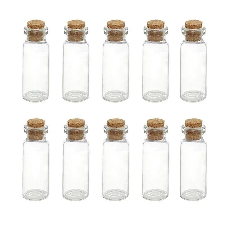 5/10 шт 1 мл Мини маленькие крошечные прозрачные пробковые пробки стеклянные бутылки украшения хрустальные бутылки банки для свечей стеклянные бутылки