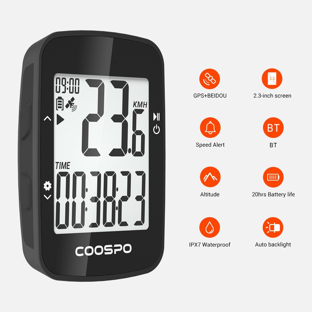 Велосипедный GPS-компьютер, многофункциональный беспроводной велосипедный компьютер с автоматической подсветкой, водонепроницаемый одометр