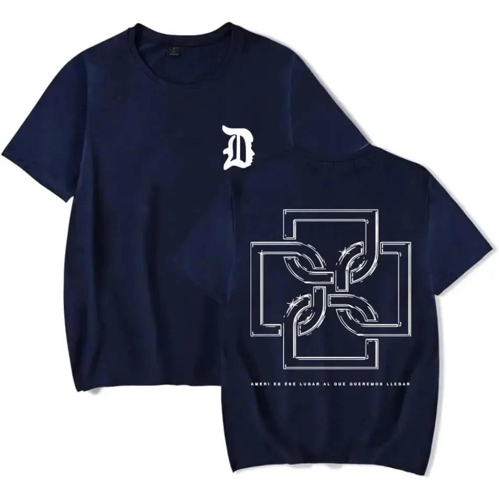 Летняя футболка Санта Duki Merch Футболка с коротким рукавом Повседневная с принтом Мужская Чистый хлопок Короткий рукав Высококачественная мужская одежда