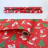 Рождественская оберточная бумага 16 футов/33 фута Олень Санта Клаус Обертка для подарков Рождественский колокольчик Рулон оберточной бумаги для праздничных подарков Угощения для вечеринок