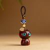 Ebony Cat Mobile Phone Chain Pendant Creative Chinese Car Keychain USB Pendant Rosewood Doll