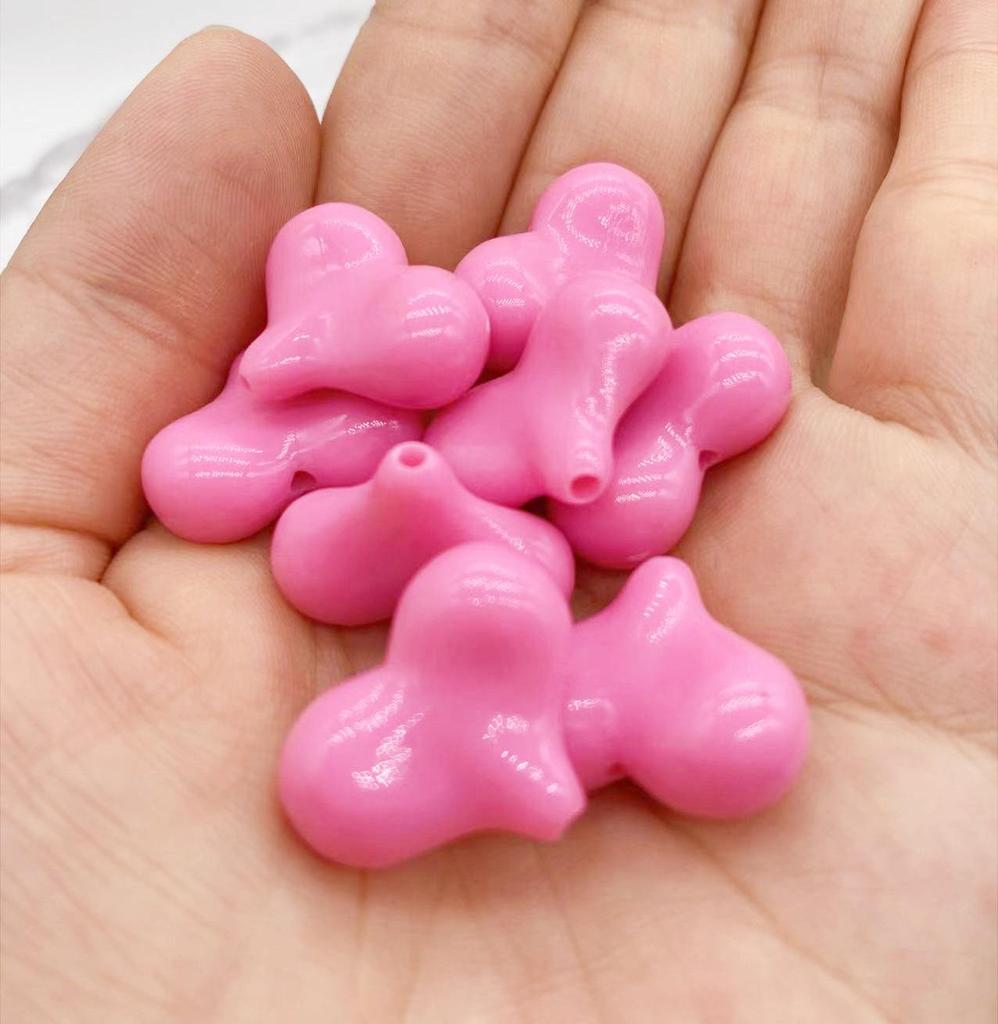 Акриловые бусины-макаруны в форме сердца для детских украшений своими руками