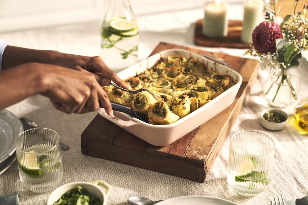 Staub Dish X 11cm 20 X 16cm 3 Piece Set Macaron Ceramic Set Gratin Dish Oven Microwave Safe Japanese Dish "Rectangular (14 / / 27x20cm) Pink"