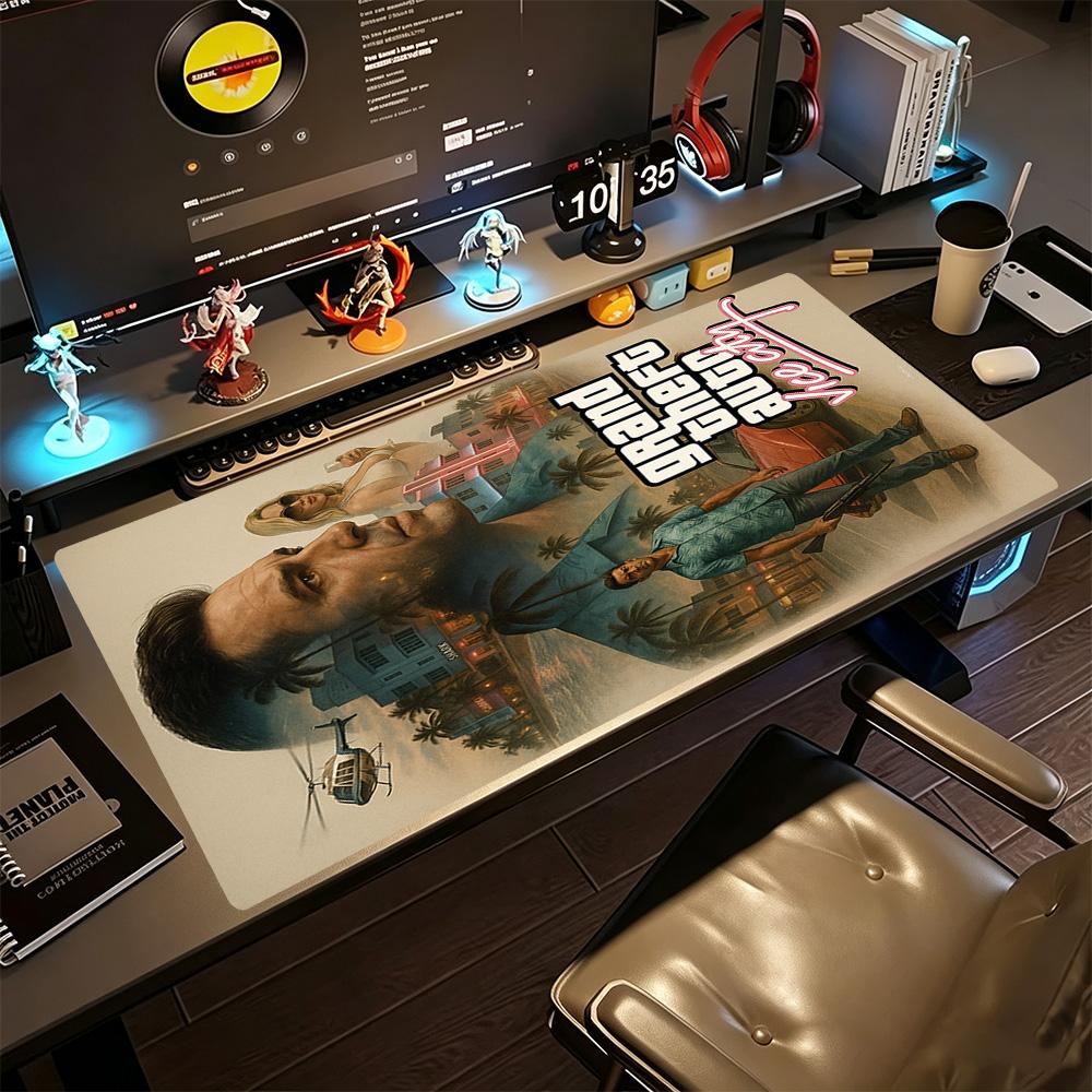 Gta Gaming Mouse Pad Gamer Mousepad Office Mouse Mats Non-Slip Rubber Bottom Office Desk Accessory