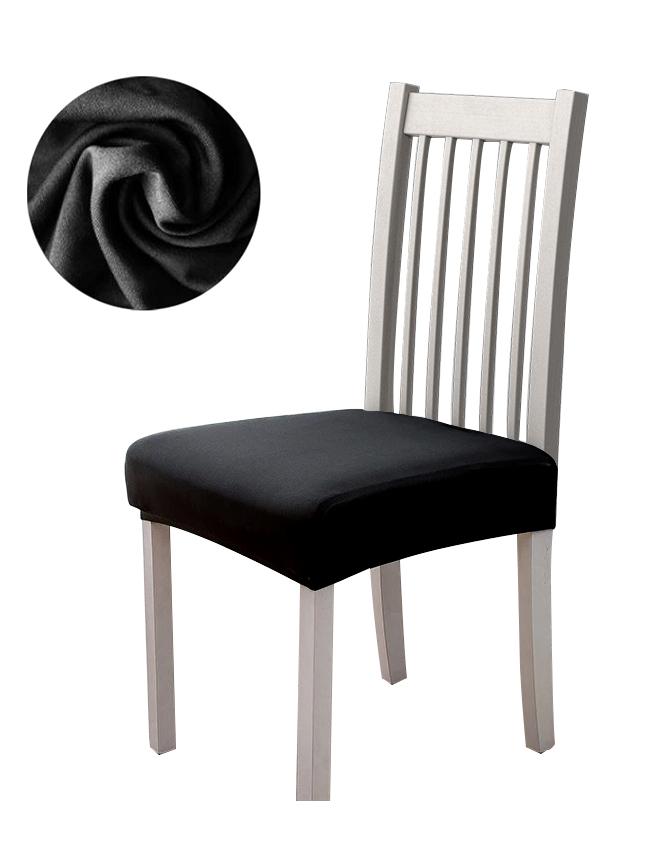Seat Cover For Chair Seat Smooth Elastic Black