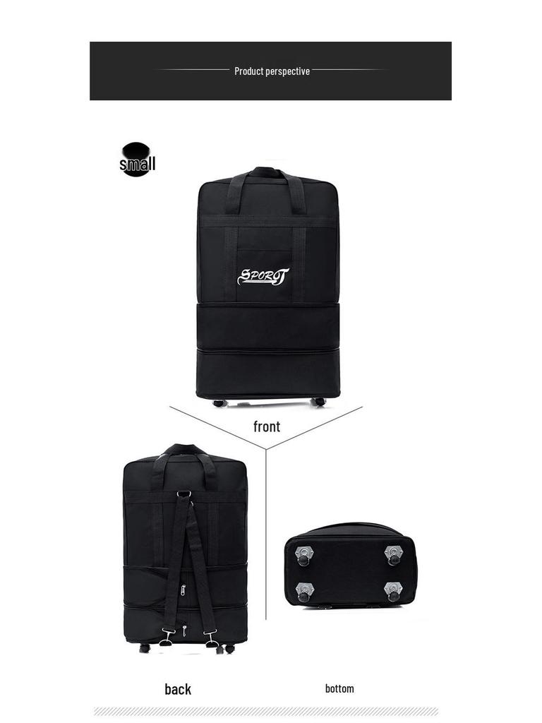 Large Capacity 158L Foldable Wheel Travel Bag - Checked Luggage for Study Abroad & Flights