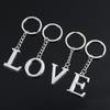 DIY Accessories Zinc Zinc Zinc Alloy Alphabet Keychain Car Key Rings Letter Key Chains 26 Letter Keyring