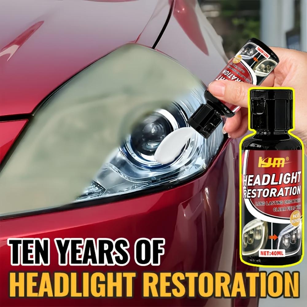 Headlamp Restoration Kit - Advanced Restoration Solution for Clear and Bright Headlamps, Prevents Yellowing and Oxidisation, Lon