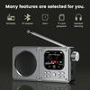Портативный FM-радио MP3 Беспроводной BT5.4 Bluetooth-динамик с ЖК-экраном Часы Тексты песен Дисплей Антенна AUX вход, TF карта, видео