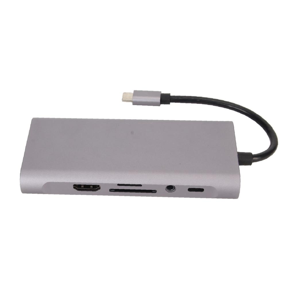 Тип C Hub 11 в 1 HD VGA 4K с поддержкой 5 Гбит/с 87 Вт PD Charge 100 Мбит/с RJ45 USB 3.0 док-станция для