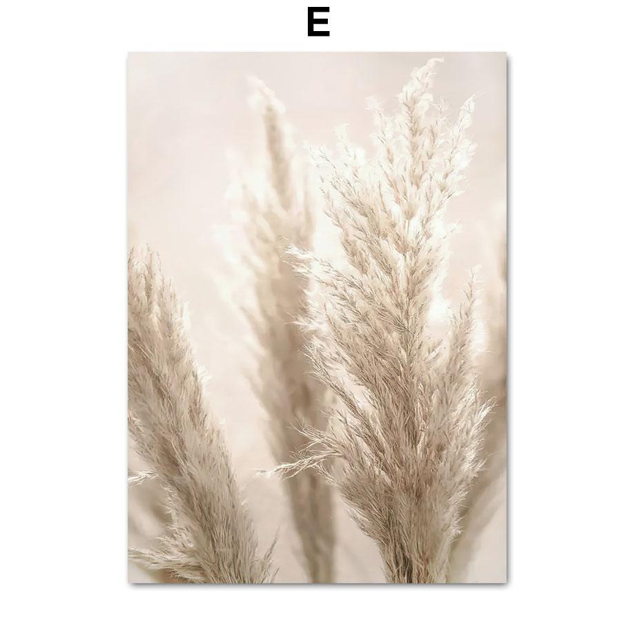 Хвост кролика, трава, тростник, цветок, пляжный песок, настенное искусство, плакаты на скандинавскую тему и принты, холст, живопись, настенные панно для декора гостиной