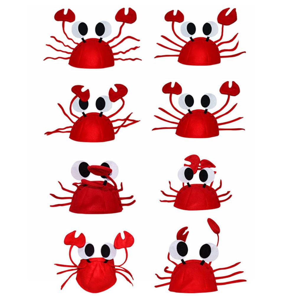 Crab Costume Hat Party Costume Fancy Hat Seafood Halloween Masquerade Cosplay Accessories Props