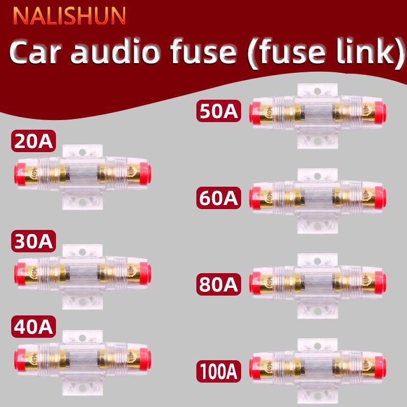 Car Audio Inline Fuse Holder 20A 30A 40A 50A 60A 80A 100A Circuit Breaker for Car Stereo Subwoofer Amplifier Refit Accessories Circuit Breaker 6